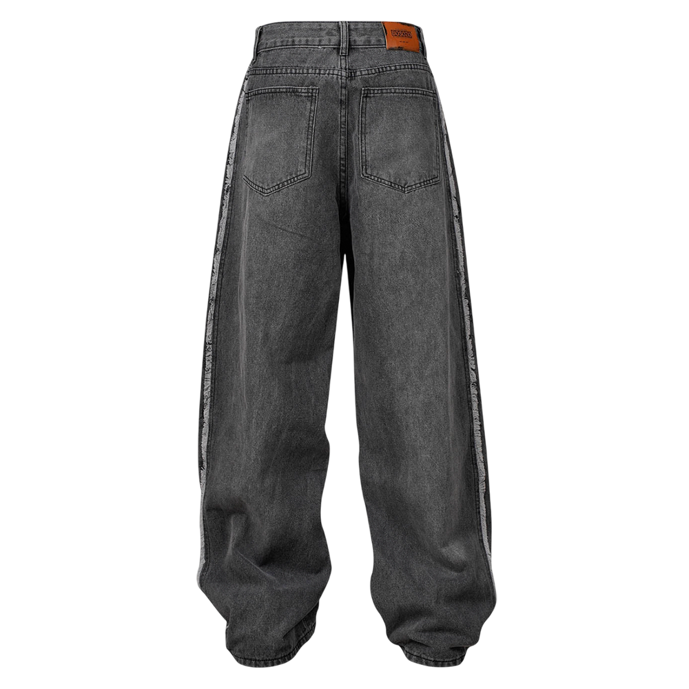 DAMNED CULT STRIPE PATCH JEANS - Damned Cult