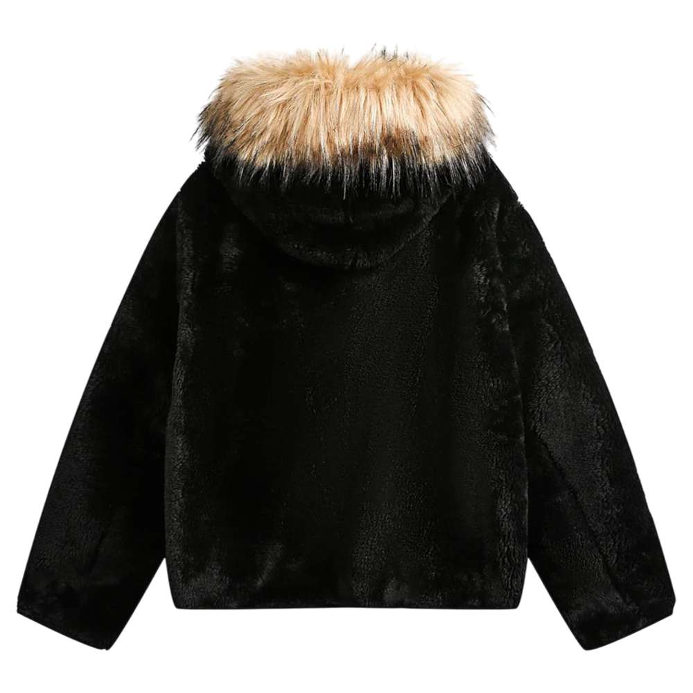 DAMNED CULT FUR HOODED SHERPA JACKET - Damned Cult