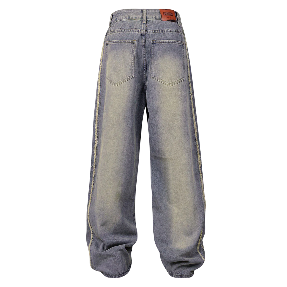DAMNED CULT STRIPE PATCH JEANS - Damned Cult