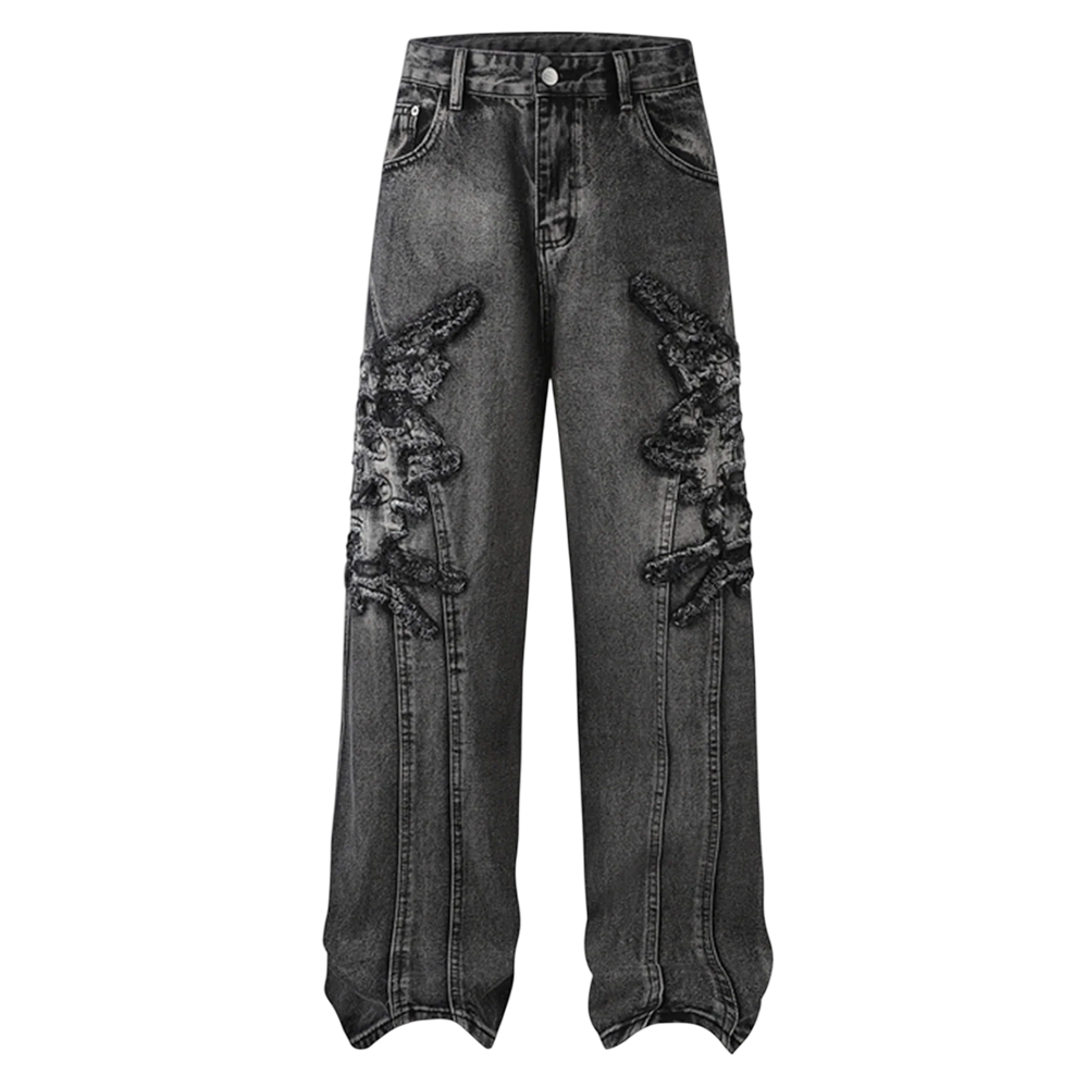 DAMNED CLT EDGE PATCH JEANS - Damned Cult