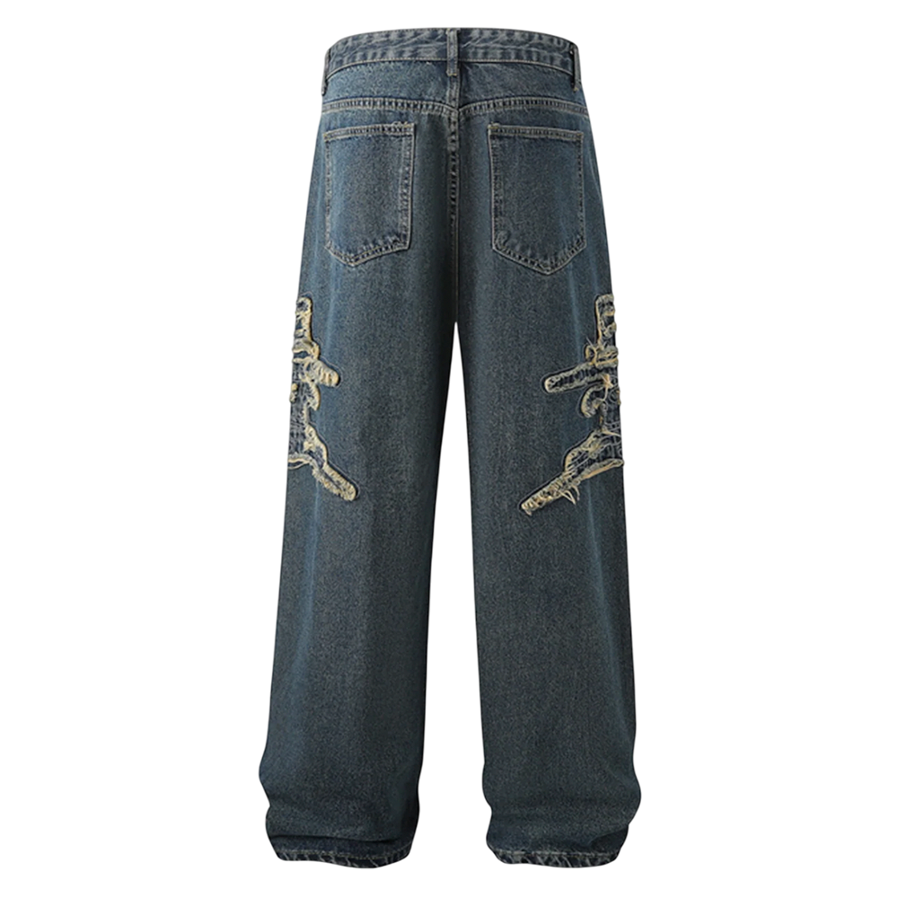DAMNED CLT EDGE PATCH JEANS - Damned Cult