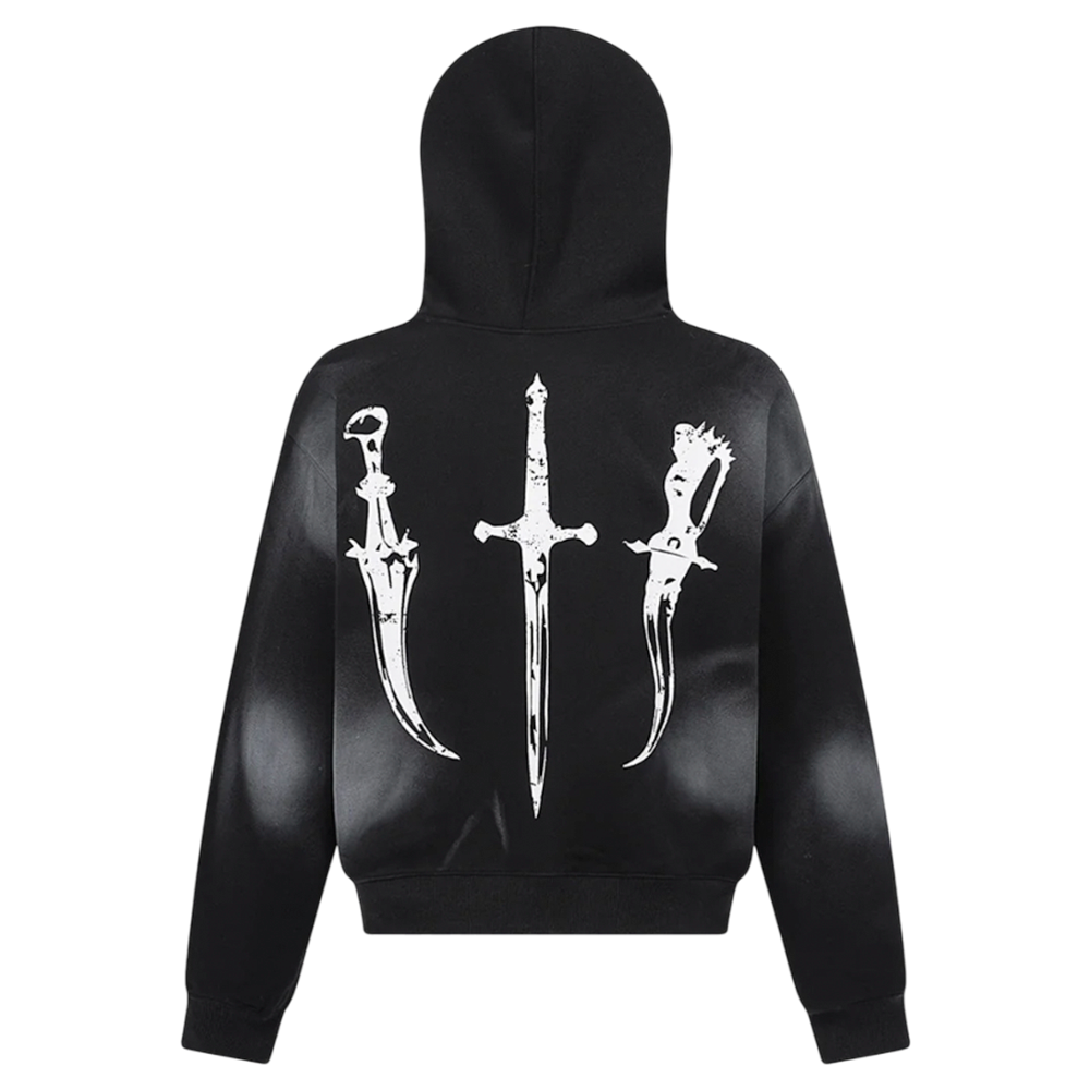 DAMNED CULT FUR HOODED CARDIGAN - Damned Cult