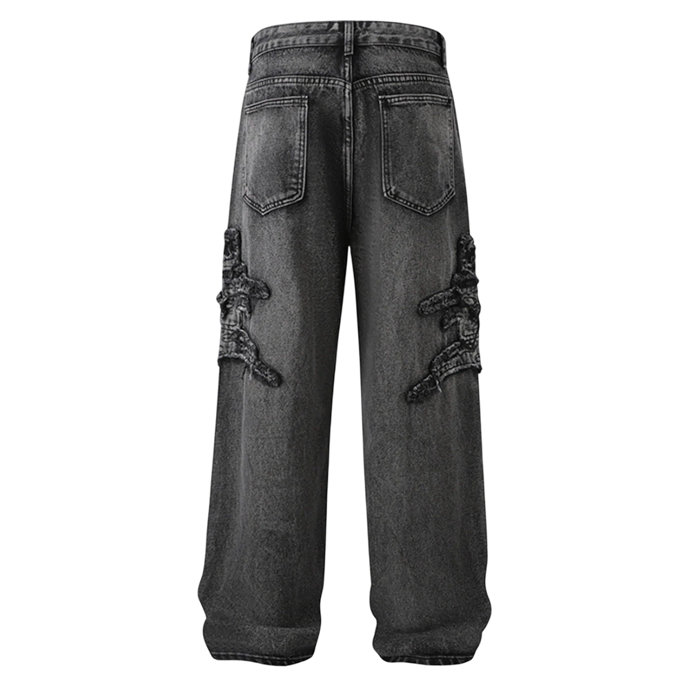 DAMNED CLT EDGE PATCH JEANS - Damned Cult