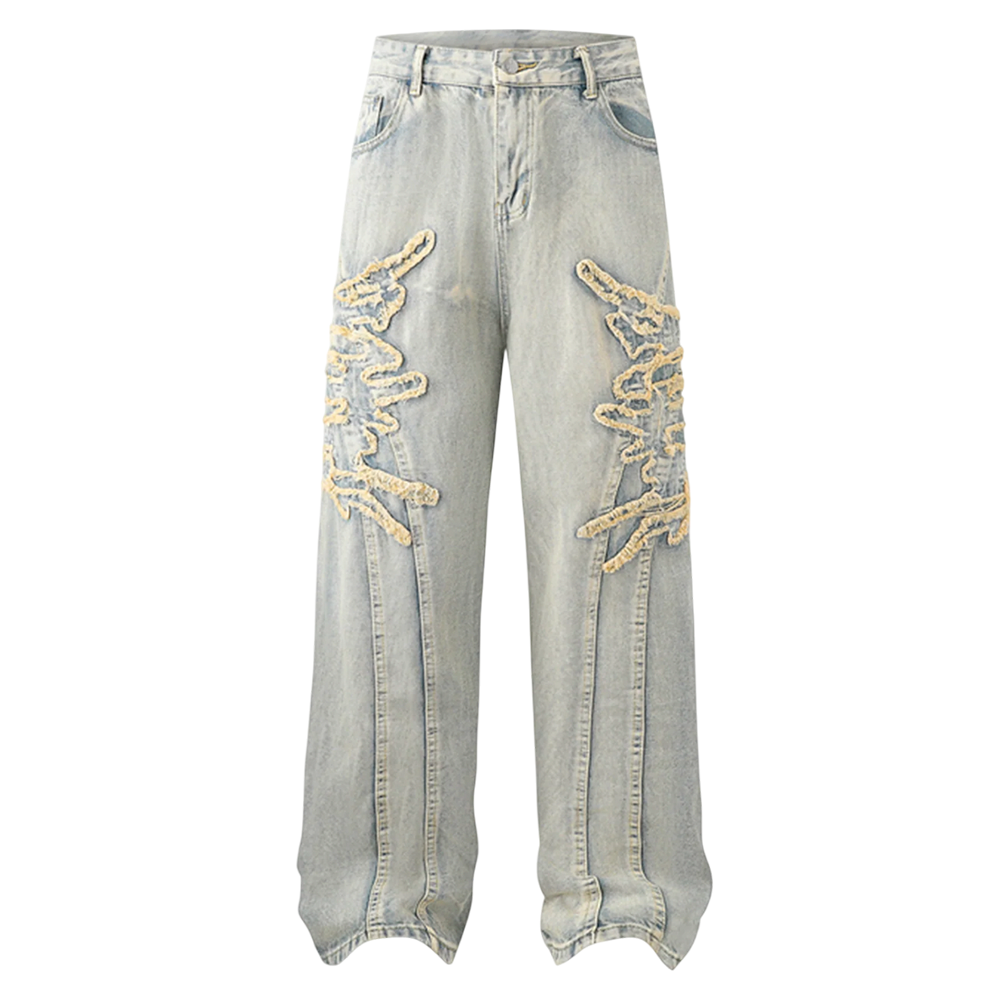 DAMNED CLT EDGE PATCH JEANS - Damned Cult
