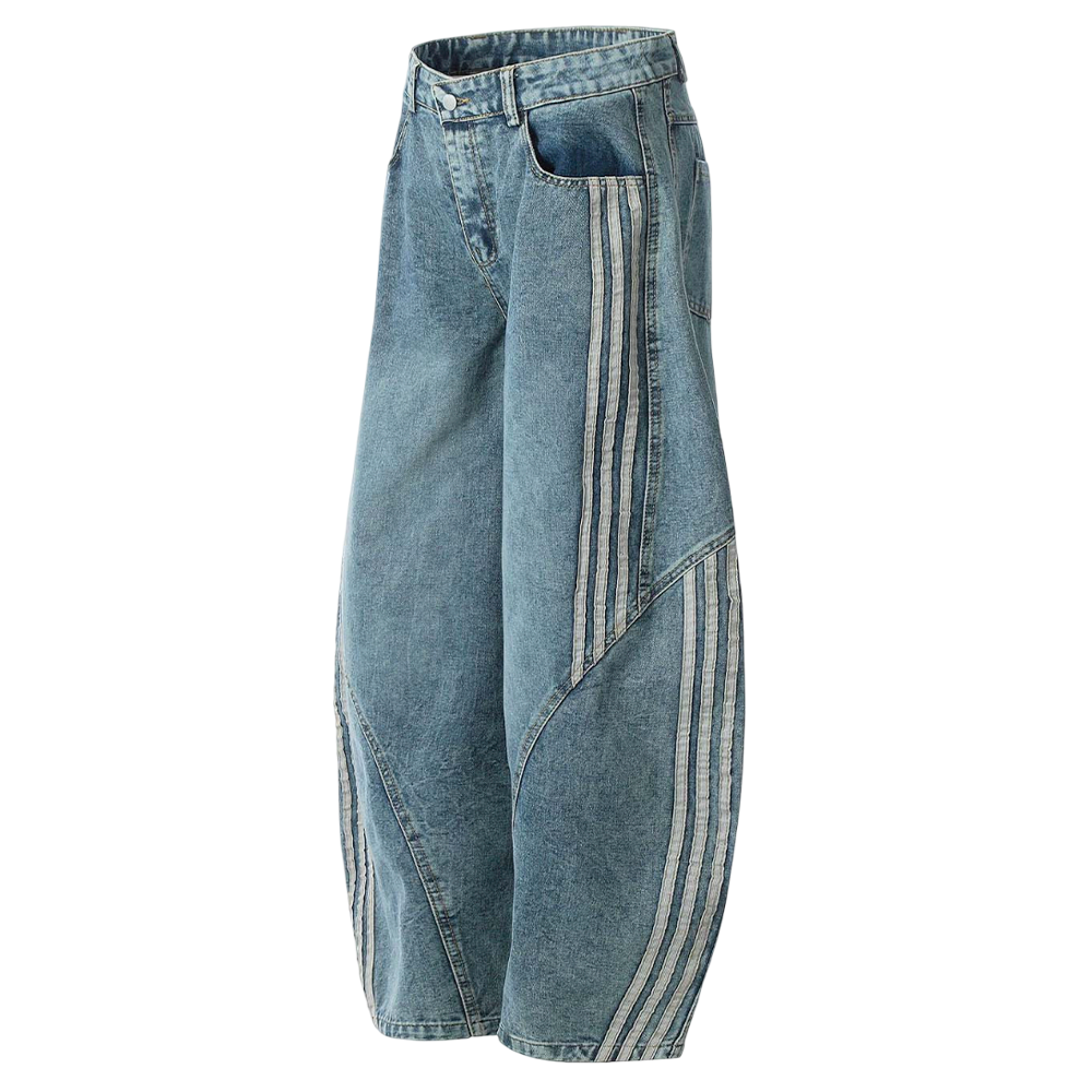 DAMNED CULT STRIPE STITCH JEANS - Damned Cult