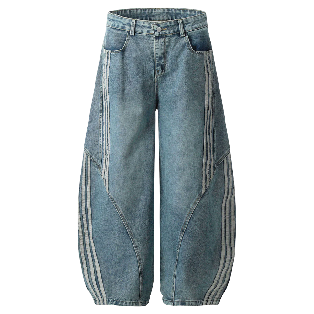 DAMNED CULT STRIPE STITCH JEANS - Damned Cult
