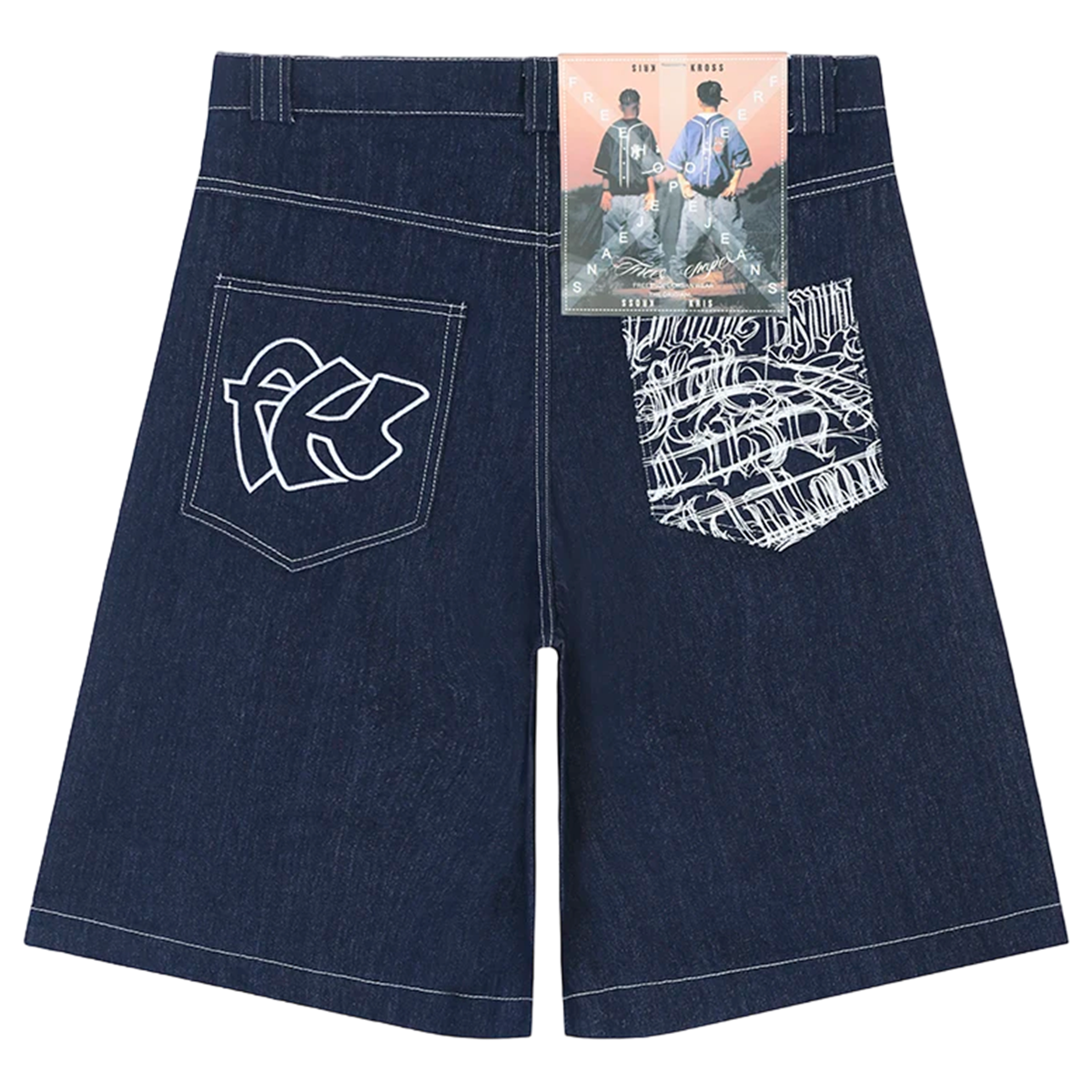 DAMNED CULT LETTER PATTERN JORT - Damned Cult