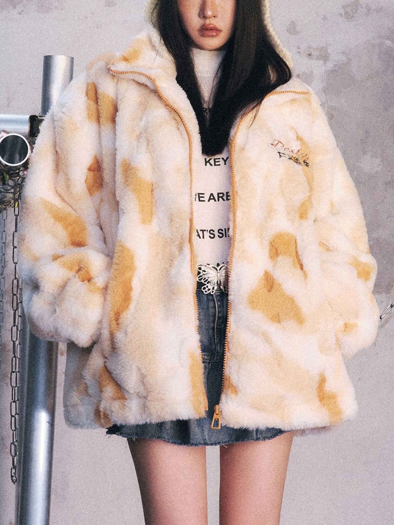 DAMNED CULT ORANGE SHERPA JACKET - Damned Cult