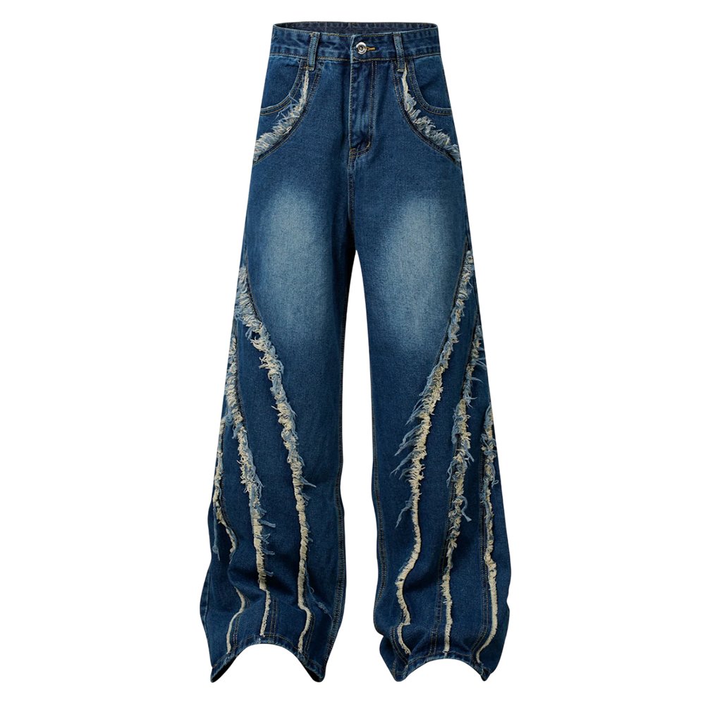 DAMNED CULT FUR PATCH JEANS - Damned Cult