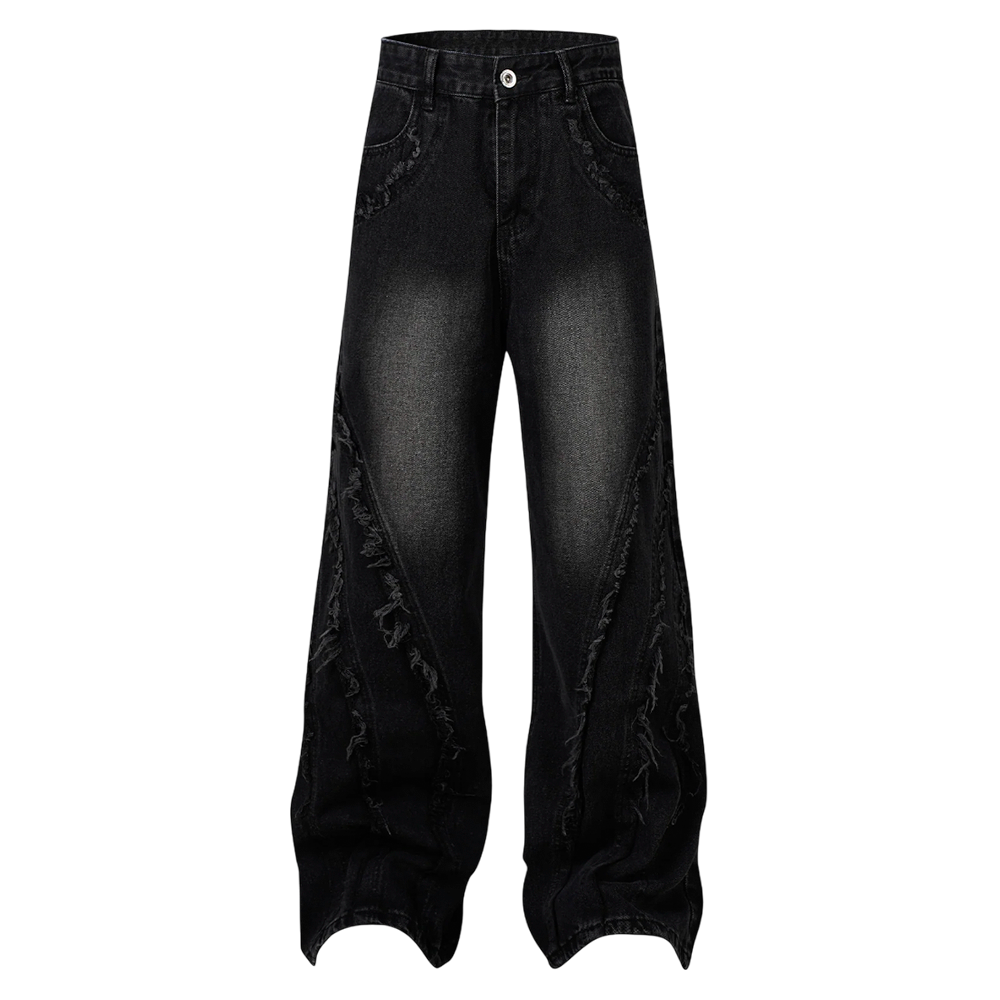 DAMNED CULT FUR PATCH JEANS - Damned Cult