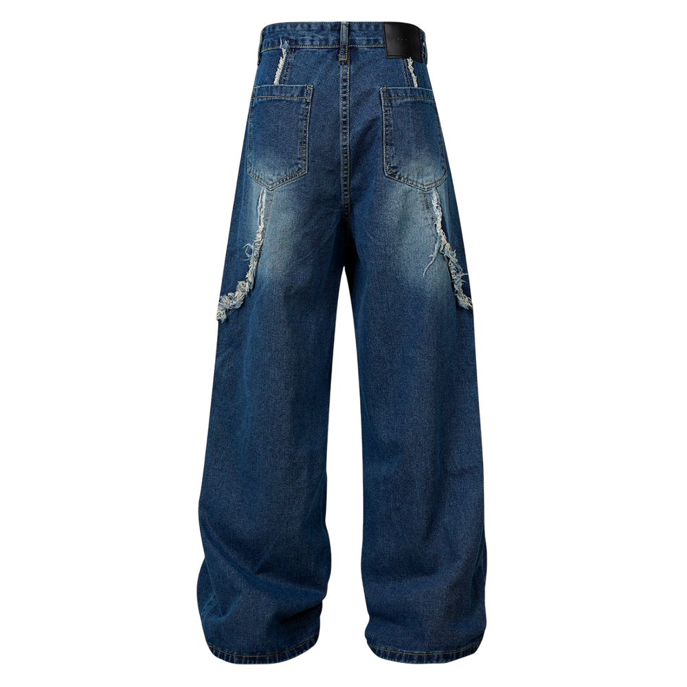DAMNED CULT FUR PATCH JEANS - Damned Cult