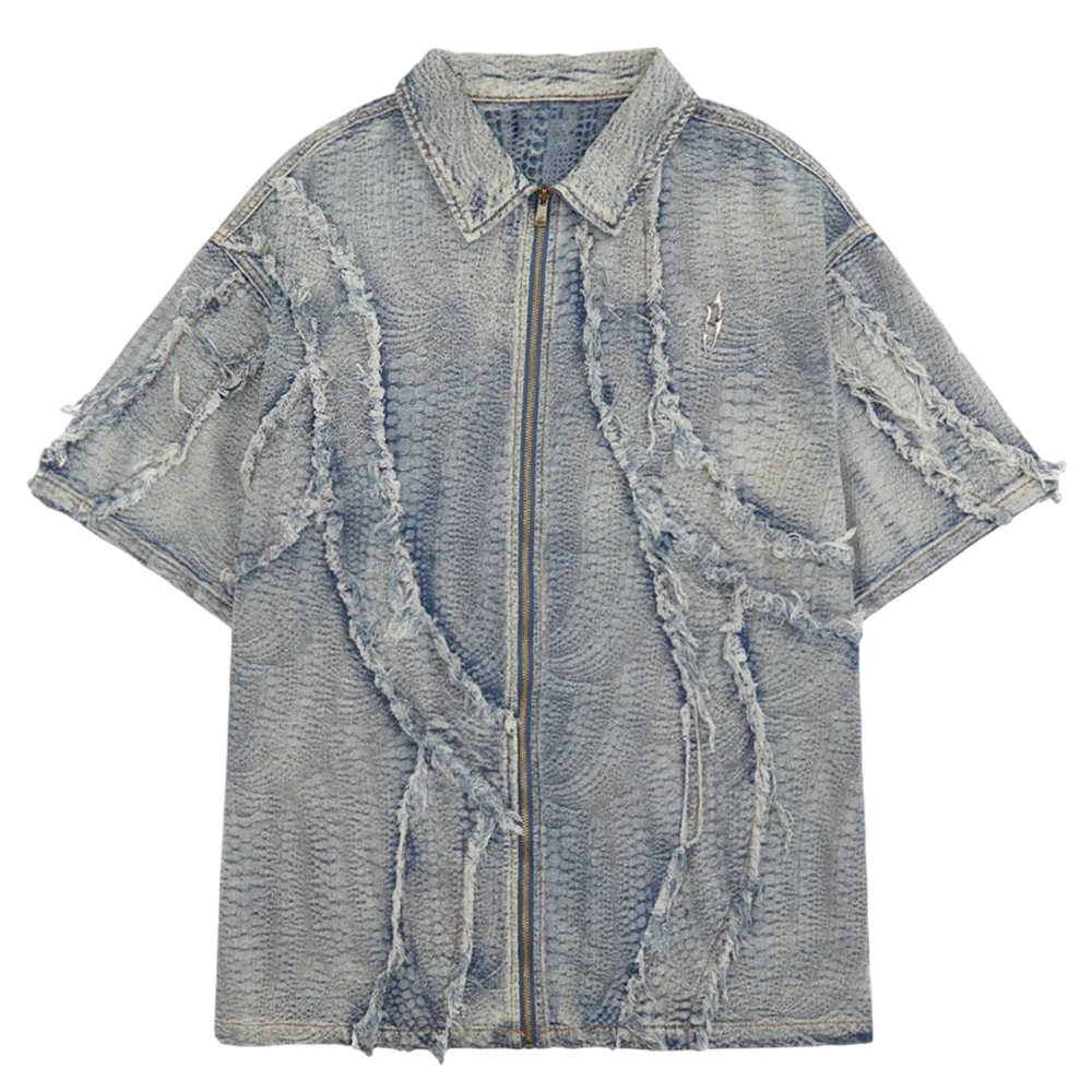 DAMNED CULT DENIM PATCH SHIRT - Damned Cult