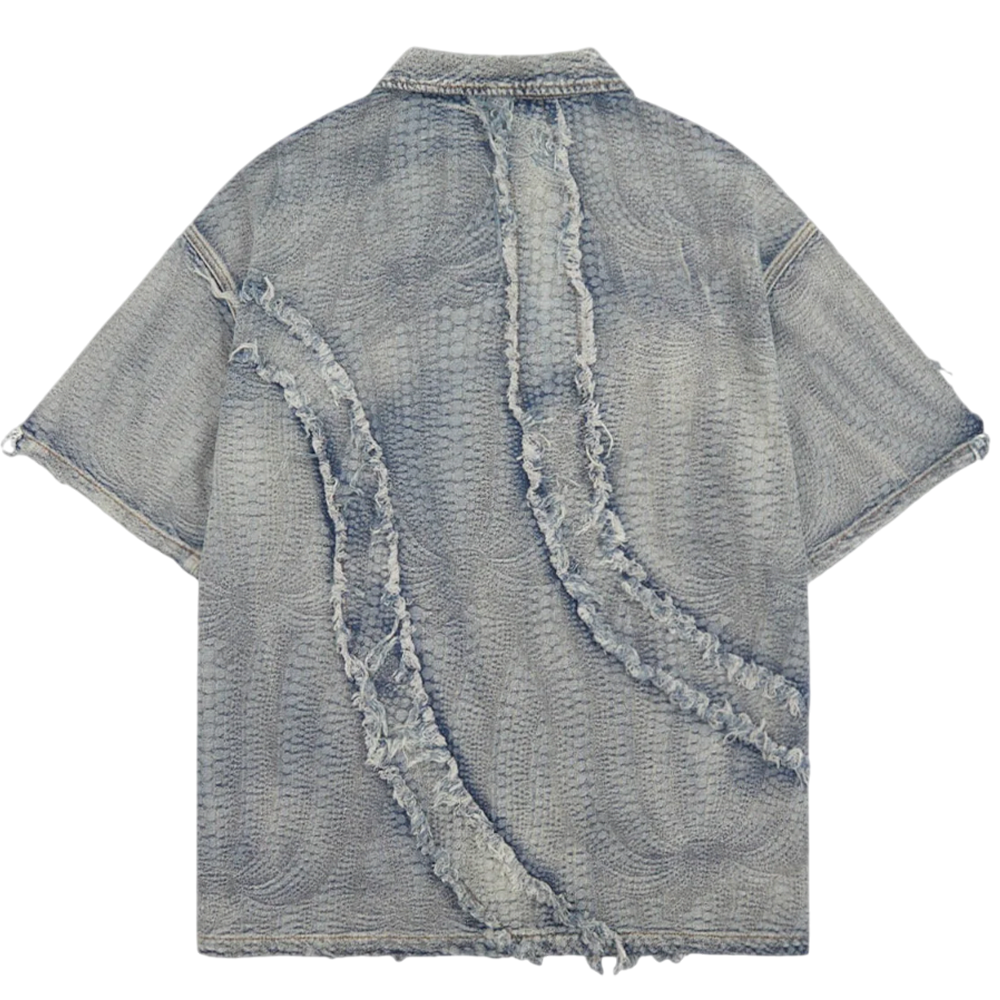 DAMNED CULT DENIM PATCH SHIRT - Damned Cult