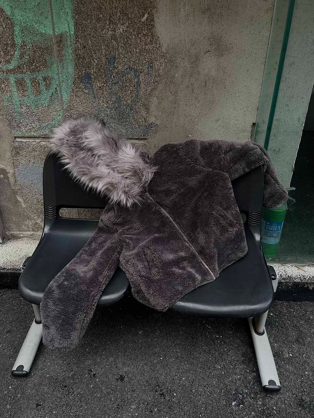 DAMNED CULT FUR HOODED SHERPA JACKET - Damned Cult