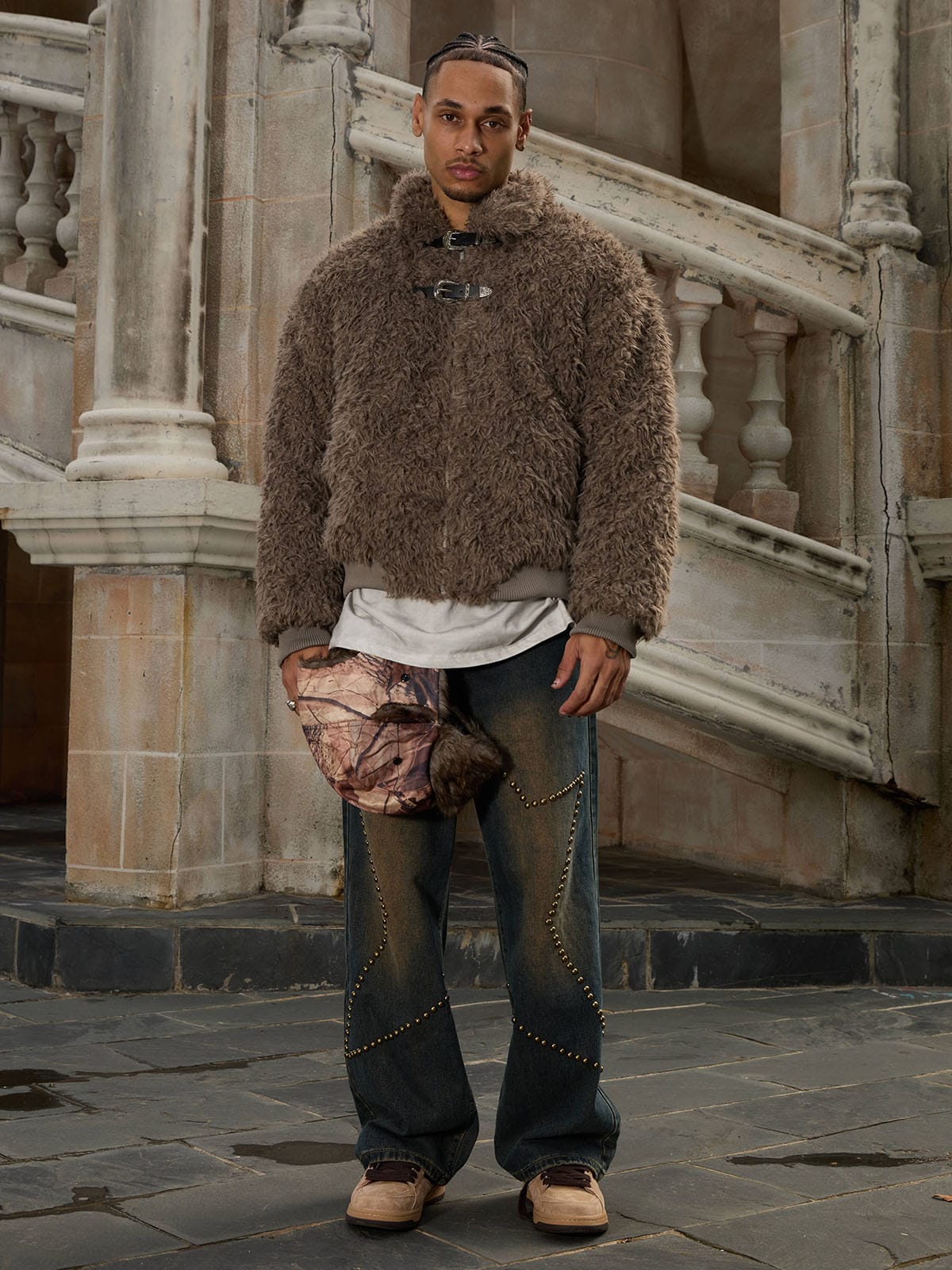 DAMNED CULT FAUX FUR JACKET - Damned Cult