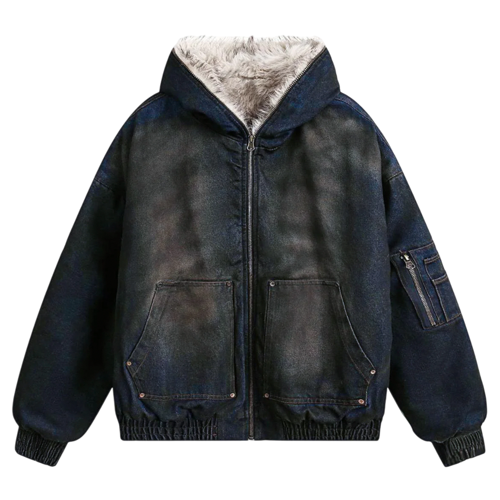 DAMNED CULT DENIM FUR JACKET - Damned Cult