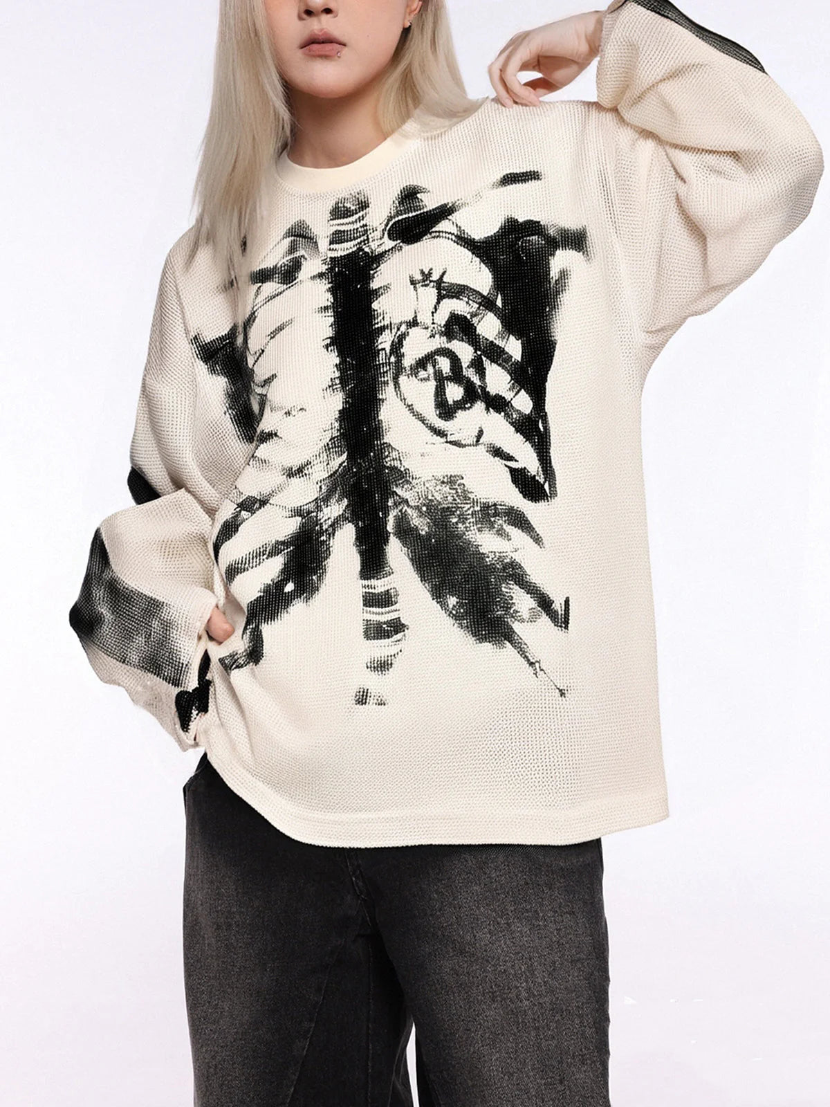 DAMNED CULT SKELETON THERMAL KNIT