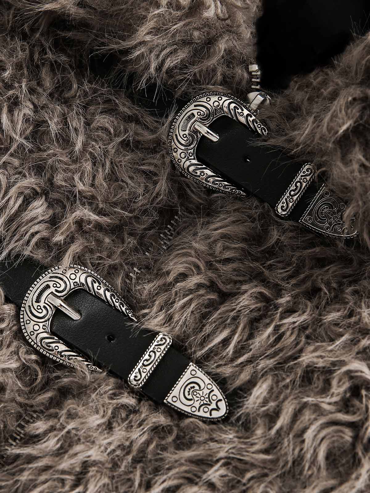 DAMNED CULT FAUX FUR JACKET - Damned Cult