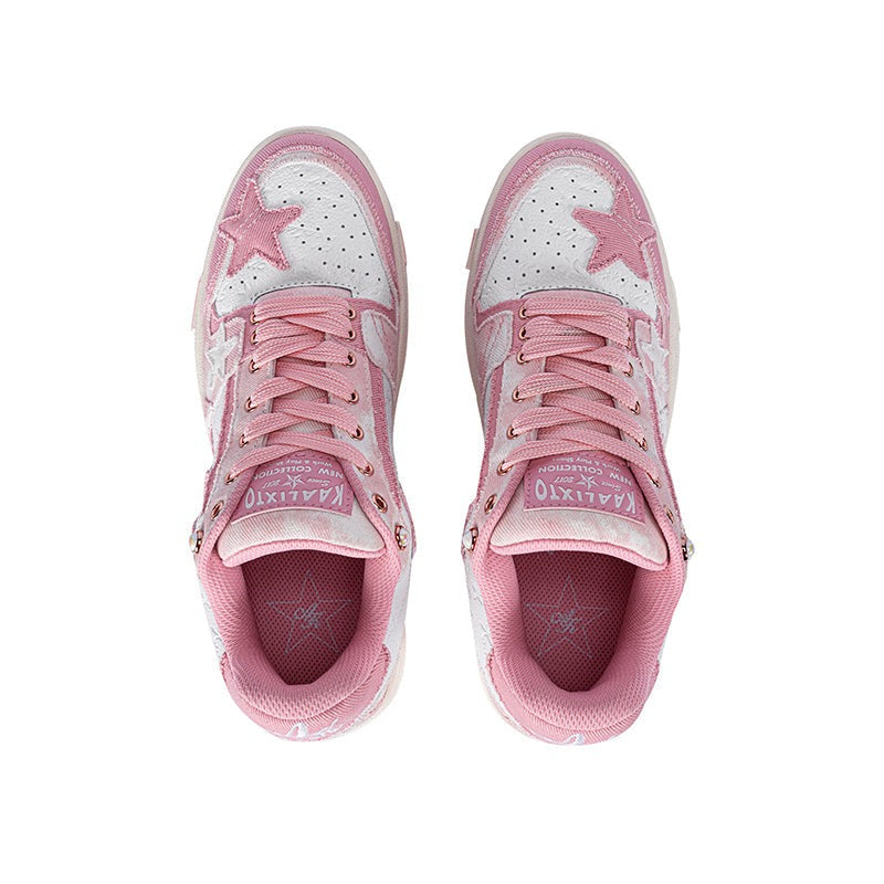 DAMNED CULT PINK STAR SNEAKER - Damned Cult