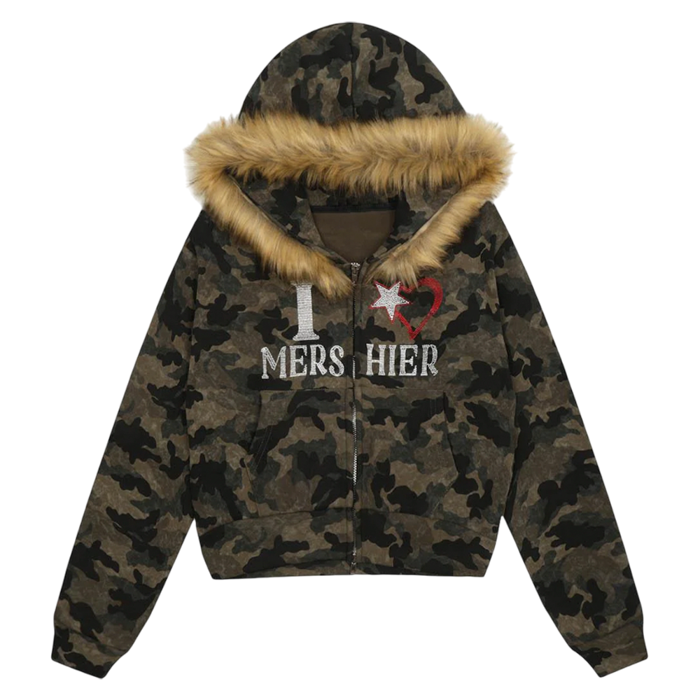 DAMNED CULT CAMOUFLAGE RHINESTONE JACKET