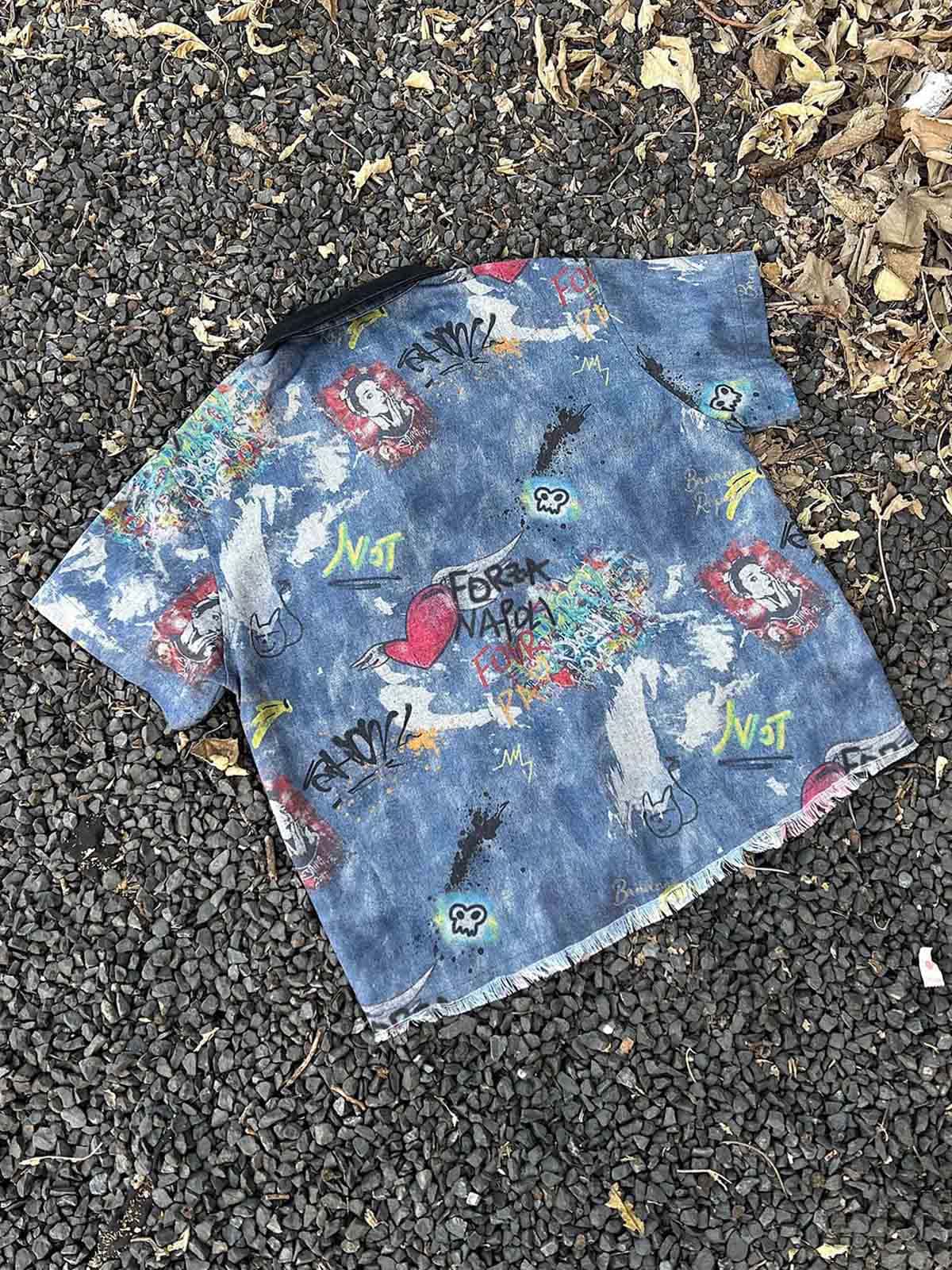 DAMNED CULT DENIM GRAFFITI SHIRT - Damned Cult