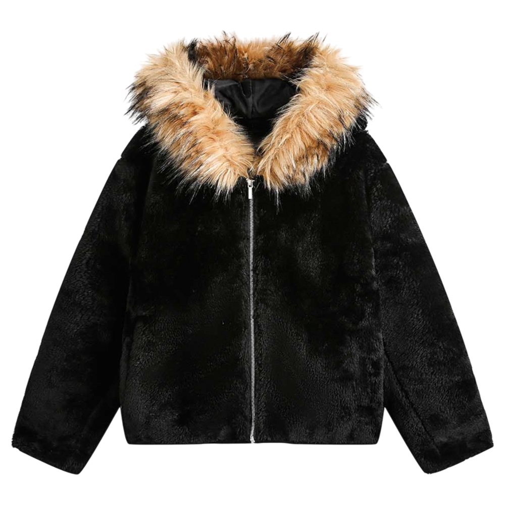DAMNED CULT FUR HOODED SHERPA JACKET - Damned Cult