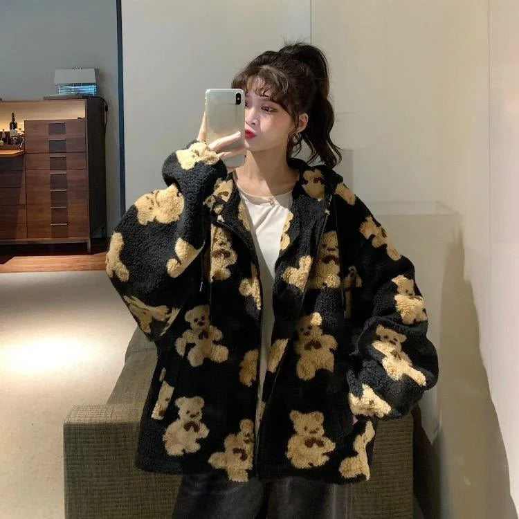 DAMNED CULT BEAR FUR HOODIE - Damned Cult