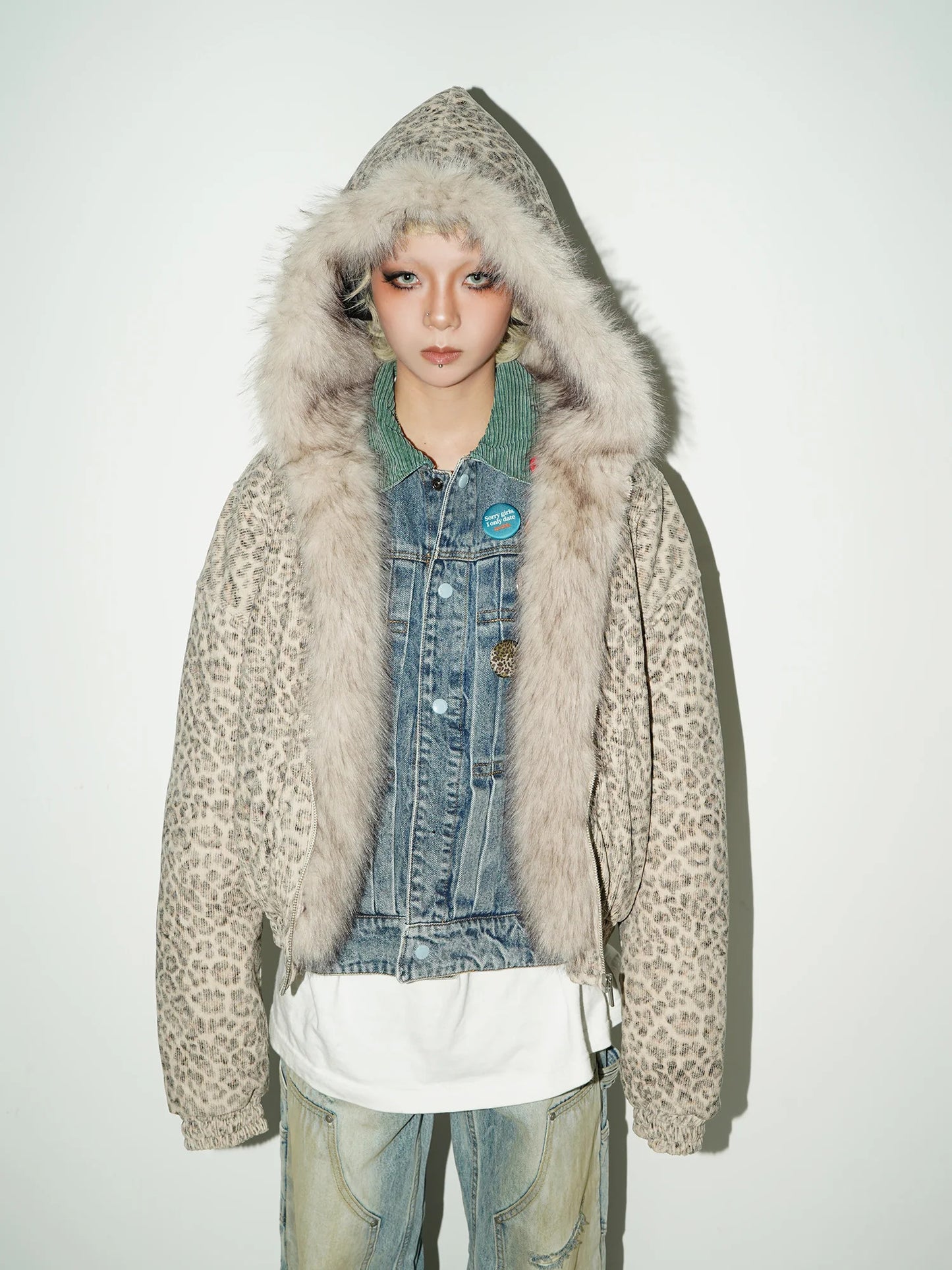 DAMNED CULT LEOPARD FUR JACKET - Damned Cult
