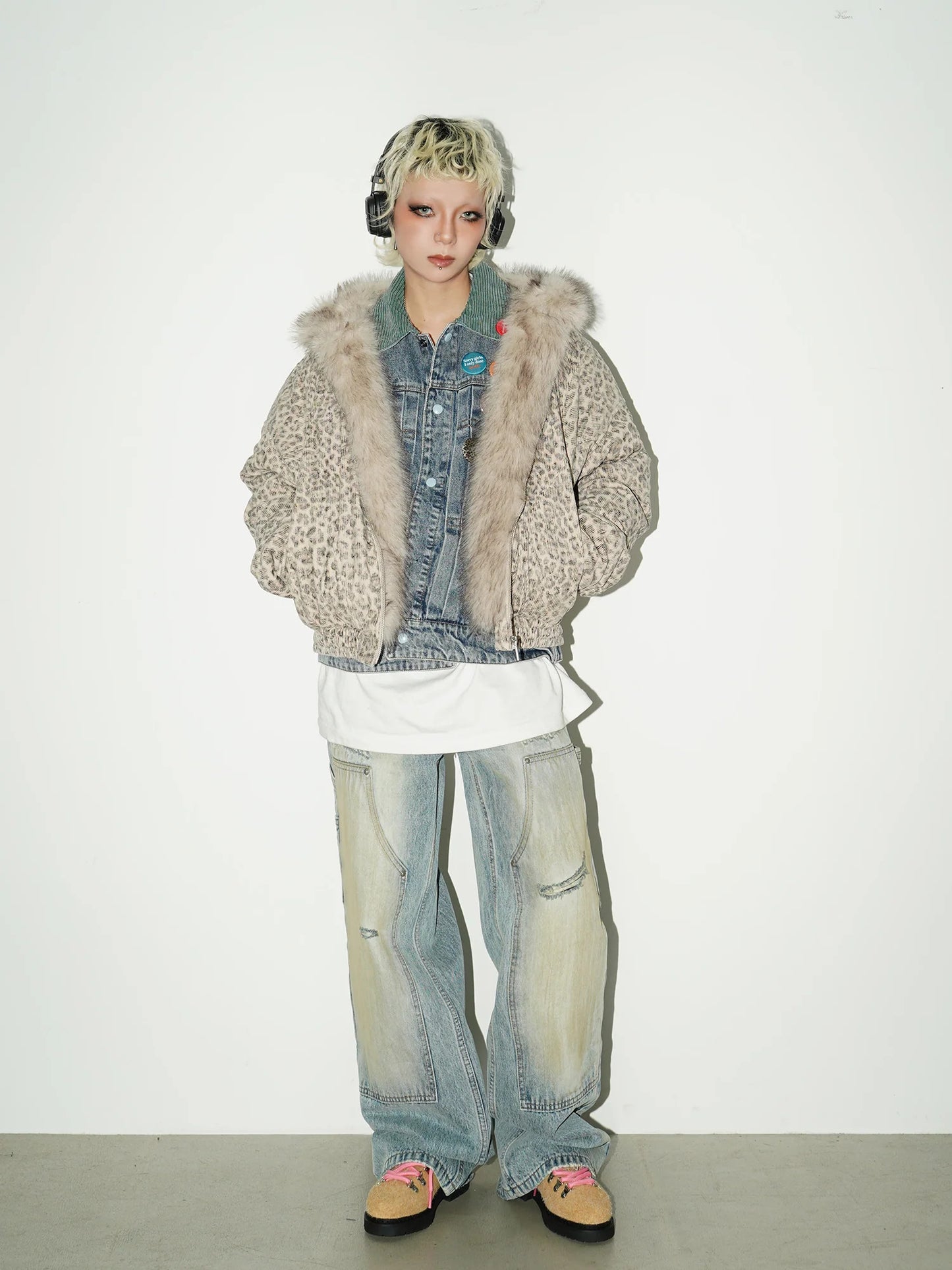 DAMNED CULT LEOPARD FUR JACKET - Damned Cult