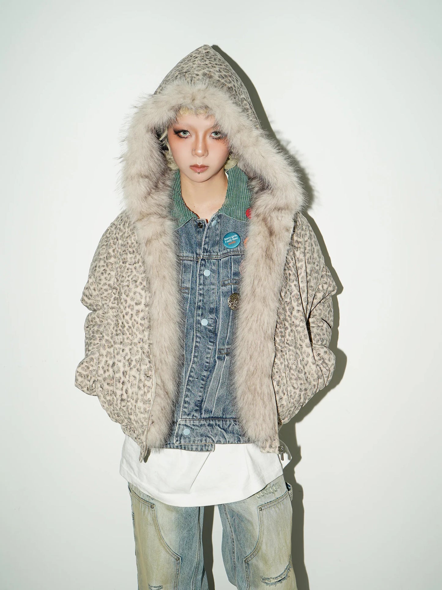 DAMNED CULT LEOPARD FUR JACKET - Damned Cult