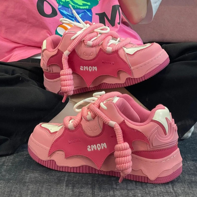 DAMNED CULT PINK BAT SNEAKER - Damned Cult