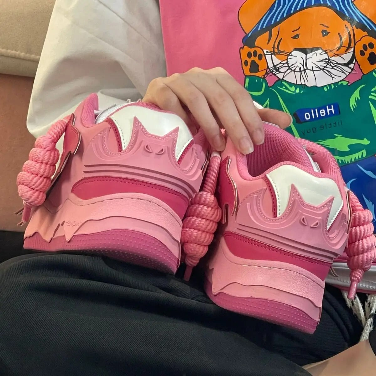 DAMNED CULT PINK BAT SNEAKER - Damned Cult