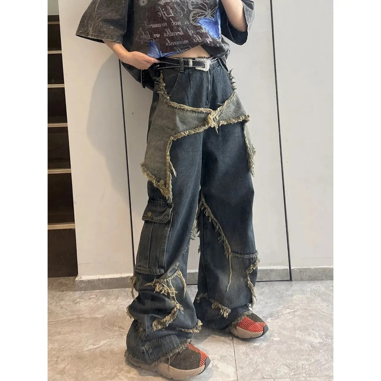 DAMNED CULT STAR PATCH PANT - Damned Cult
