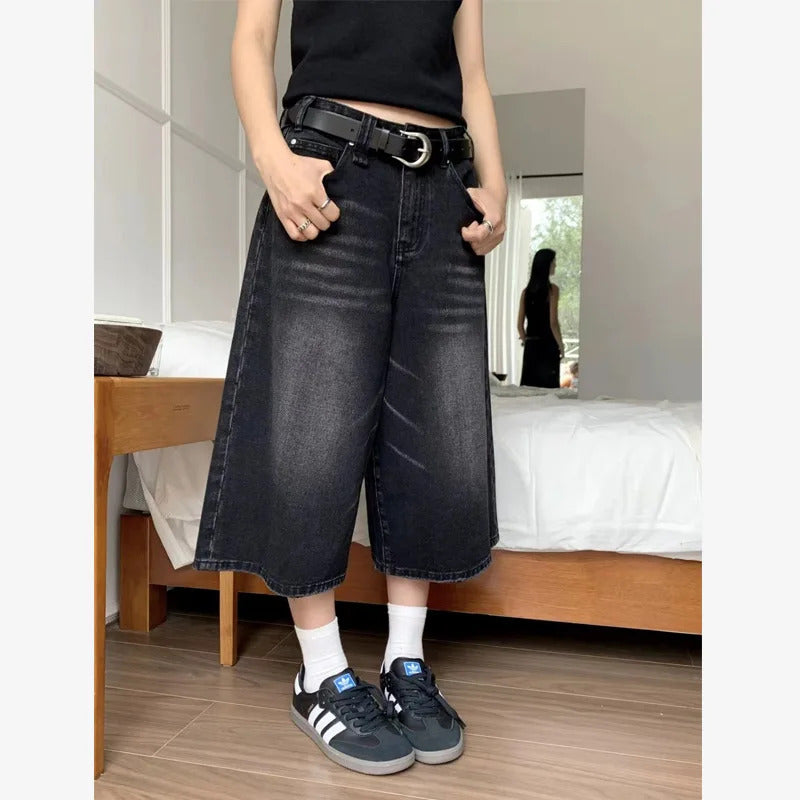 DAMNED CULT BLACK DENIM JORT - Damned Cult