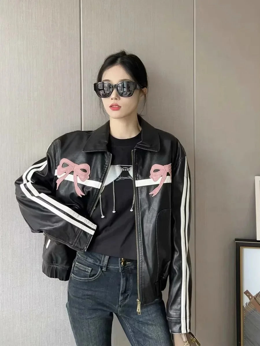DAMNED CULT RIBBON LEATHER JACKET - Damned Cult