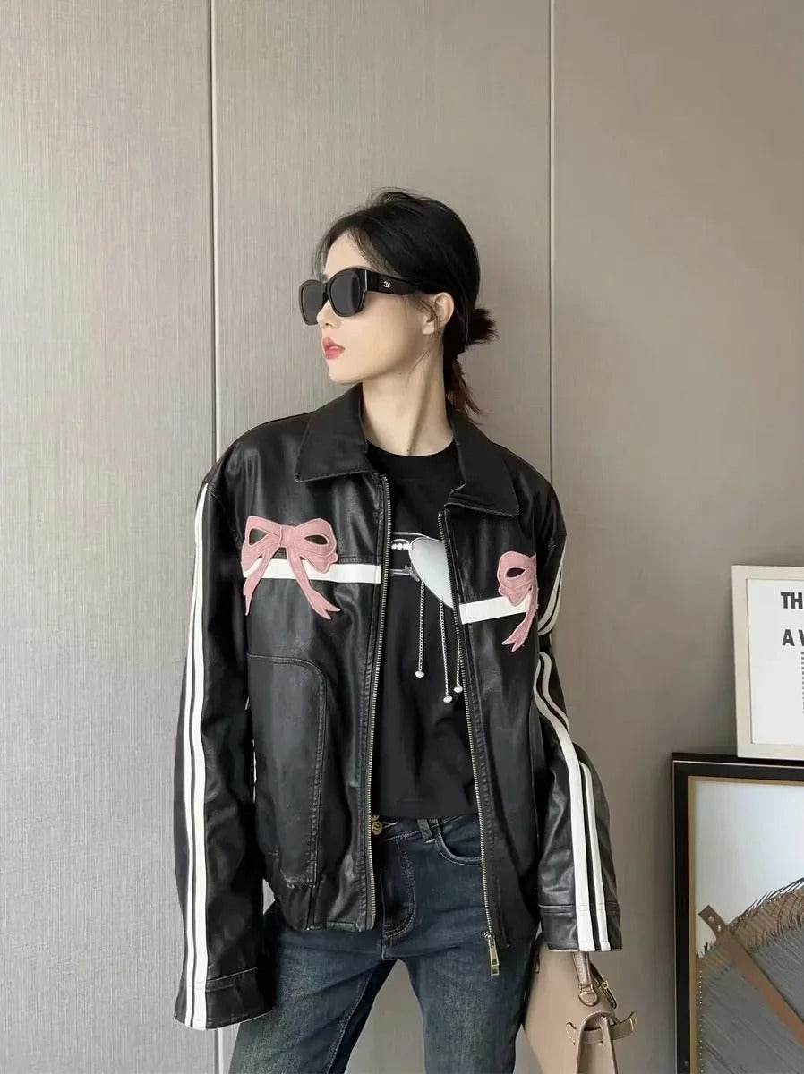 DAMNED CULT RIBBON LEATHER JACKET - Damned Cult