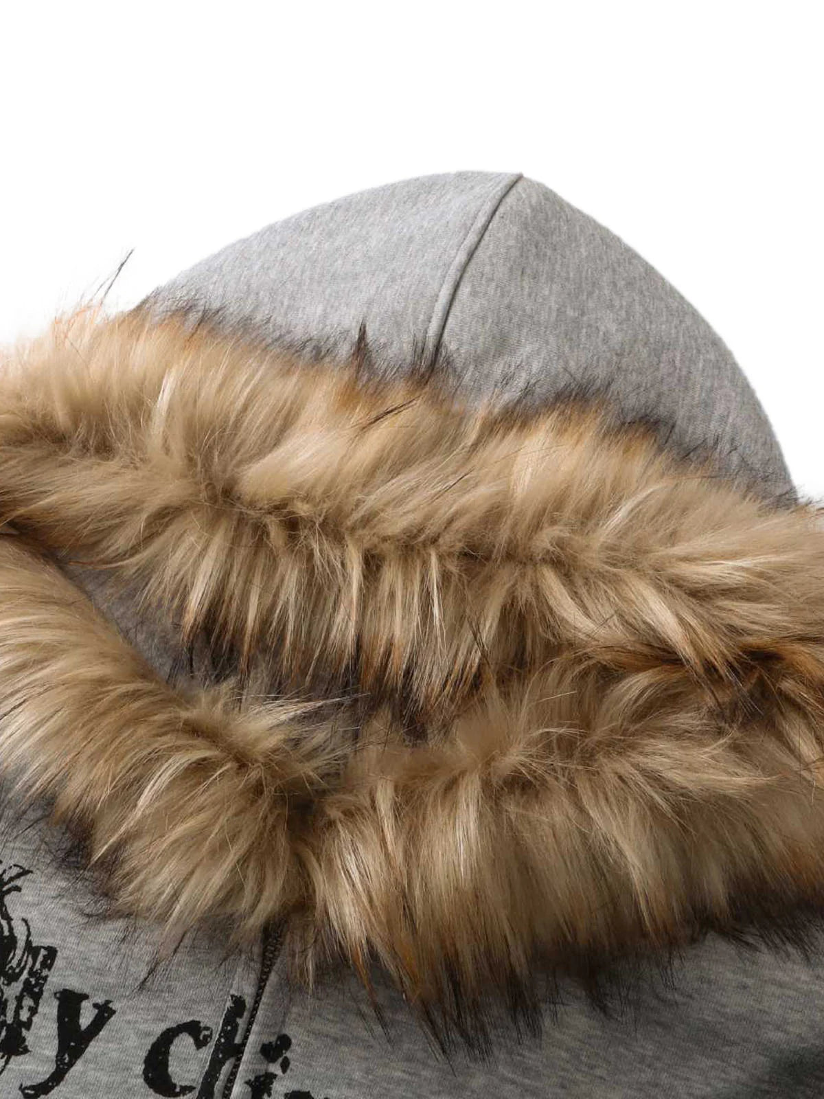 DAMNED CULT FUR HOODED CARDIGAN - Damned Cult