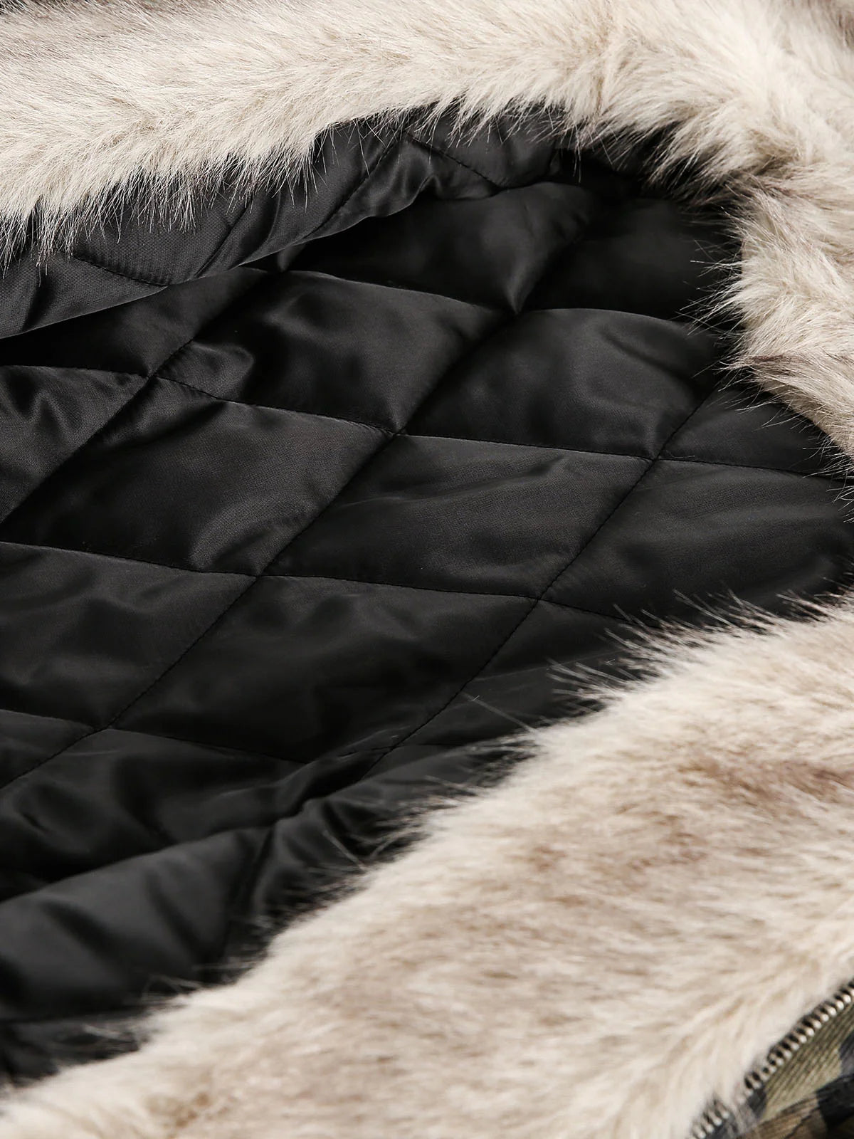 DAMNED CULT CAMOUFLAGE FUR HOODED JACKET - Damned Cult