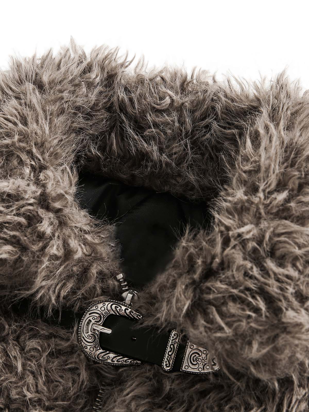 DAMNED CULT FAUX FUR JACKET - Damned Cult
