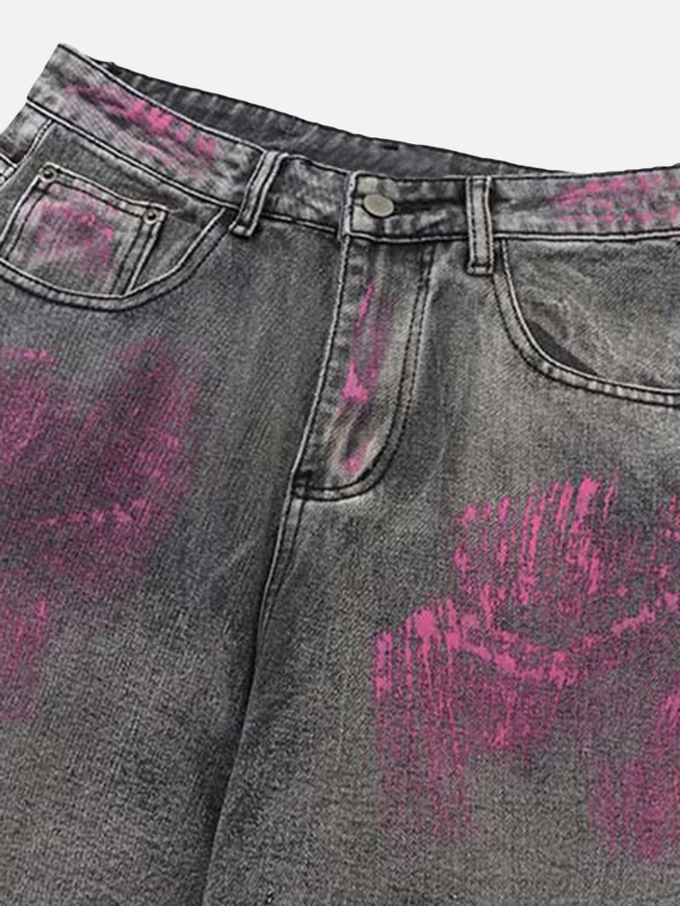 DAMNED CULT PINK PAINT JEANS - Damned Cult