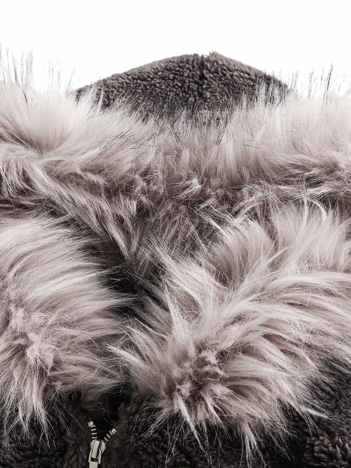 DAMNED CULT FUR HOODED SHERPA JACKET - Damned Cult