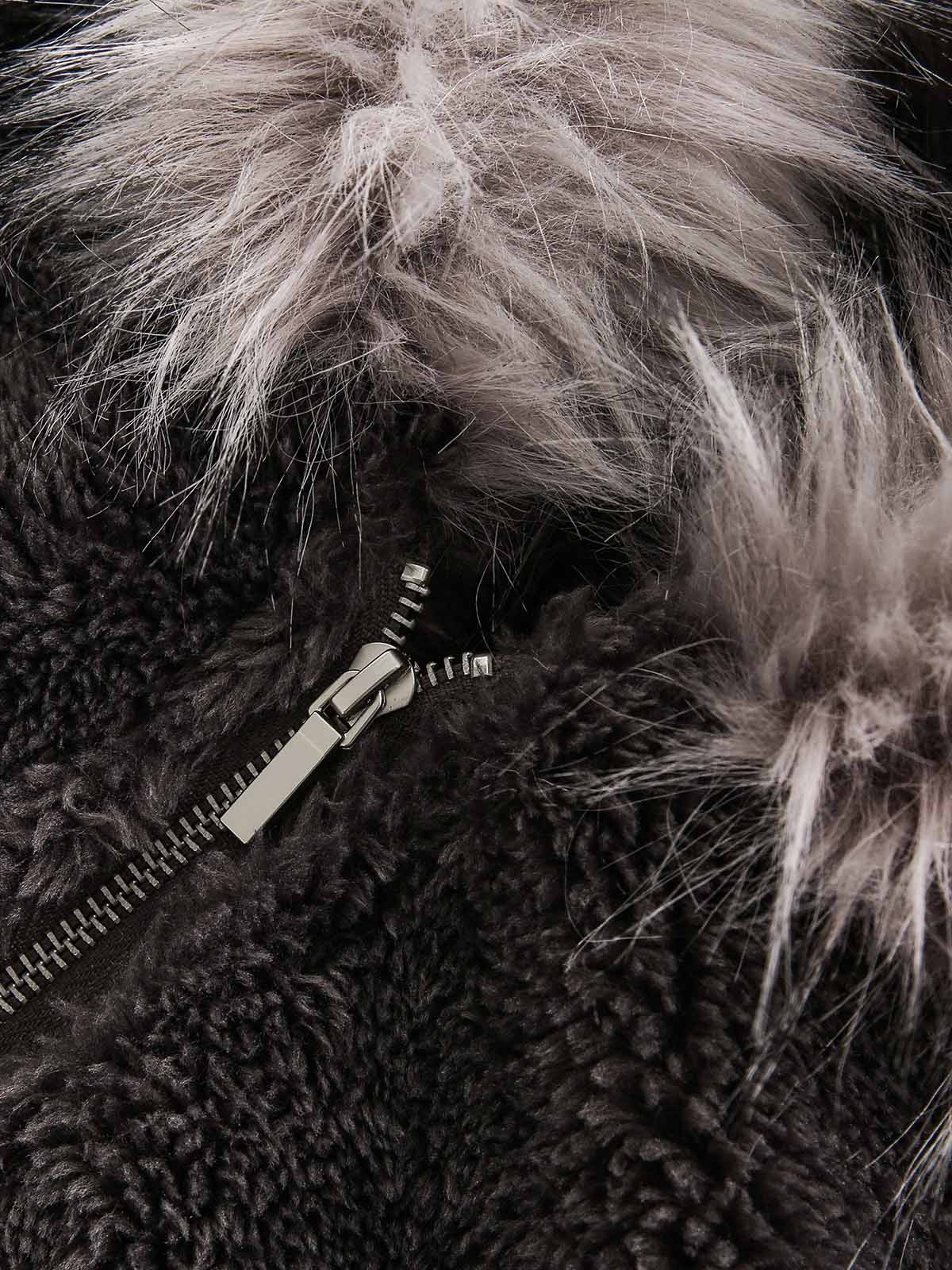 DAMNED CULT FUR HOODED SHERPA JACKET - Damned Cult