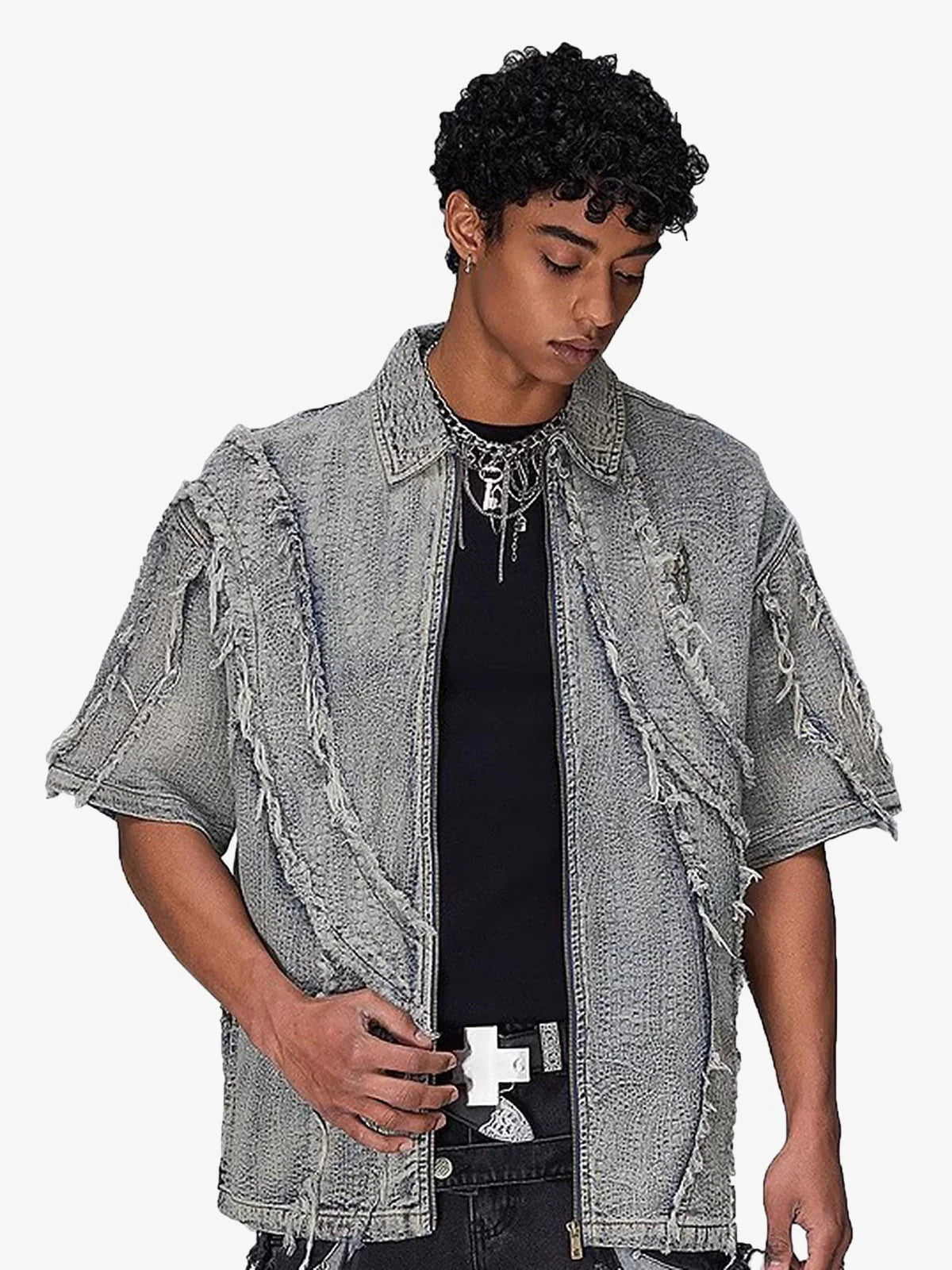 DAMNED CULT DENIM PATCH SHIRT - Damned Cult