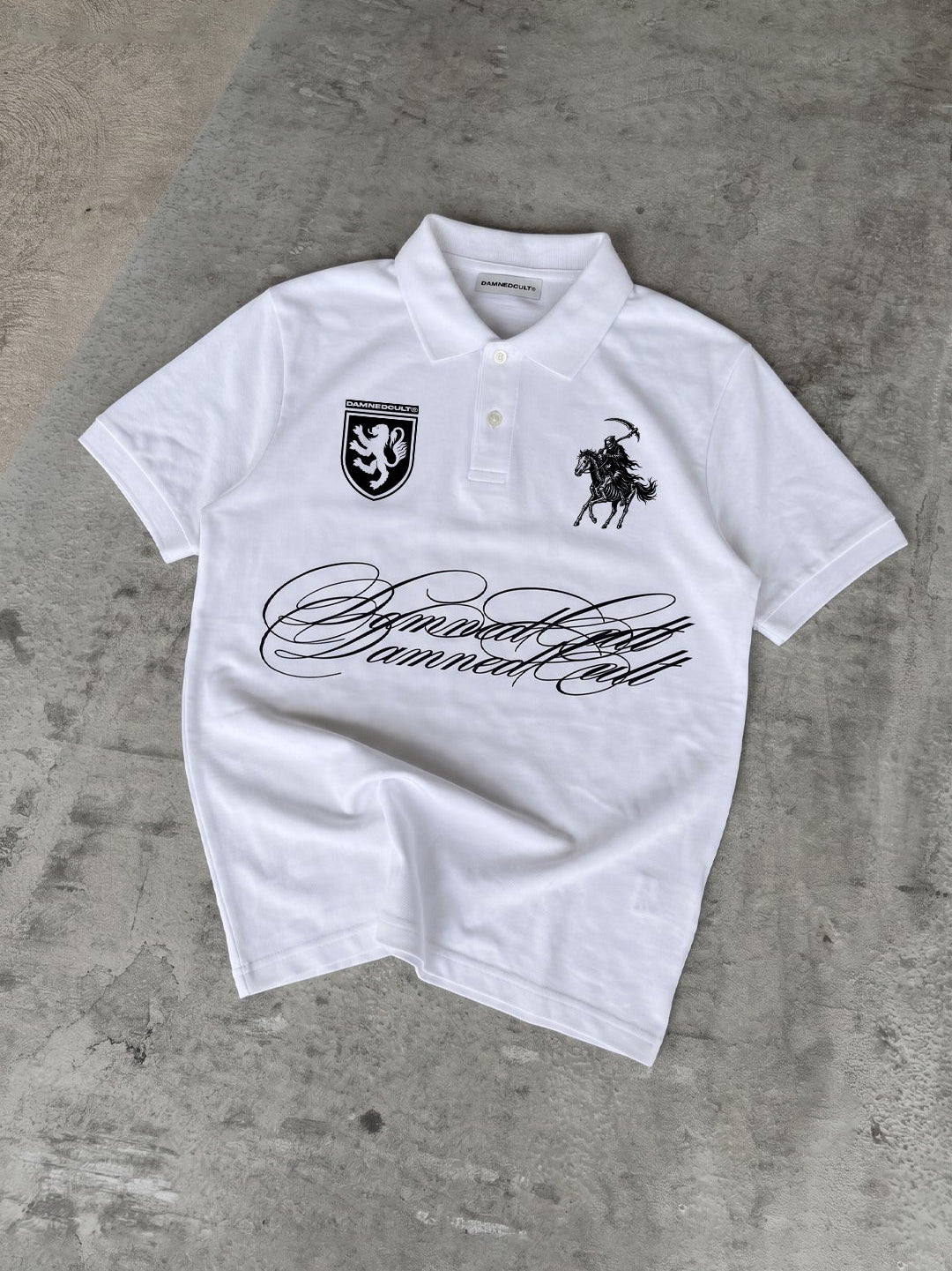 DAMNED POLO TEE WHITE