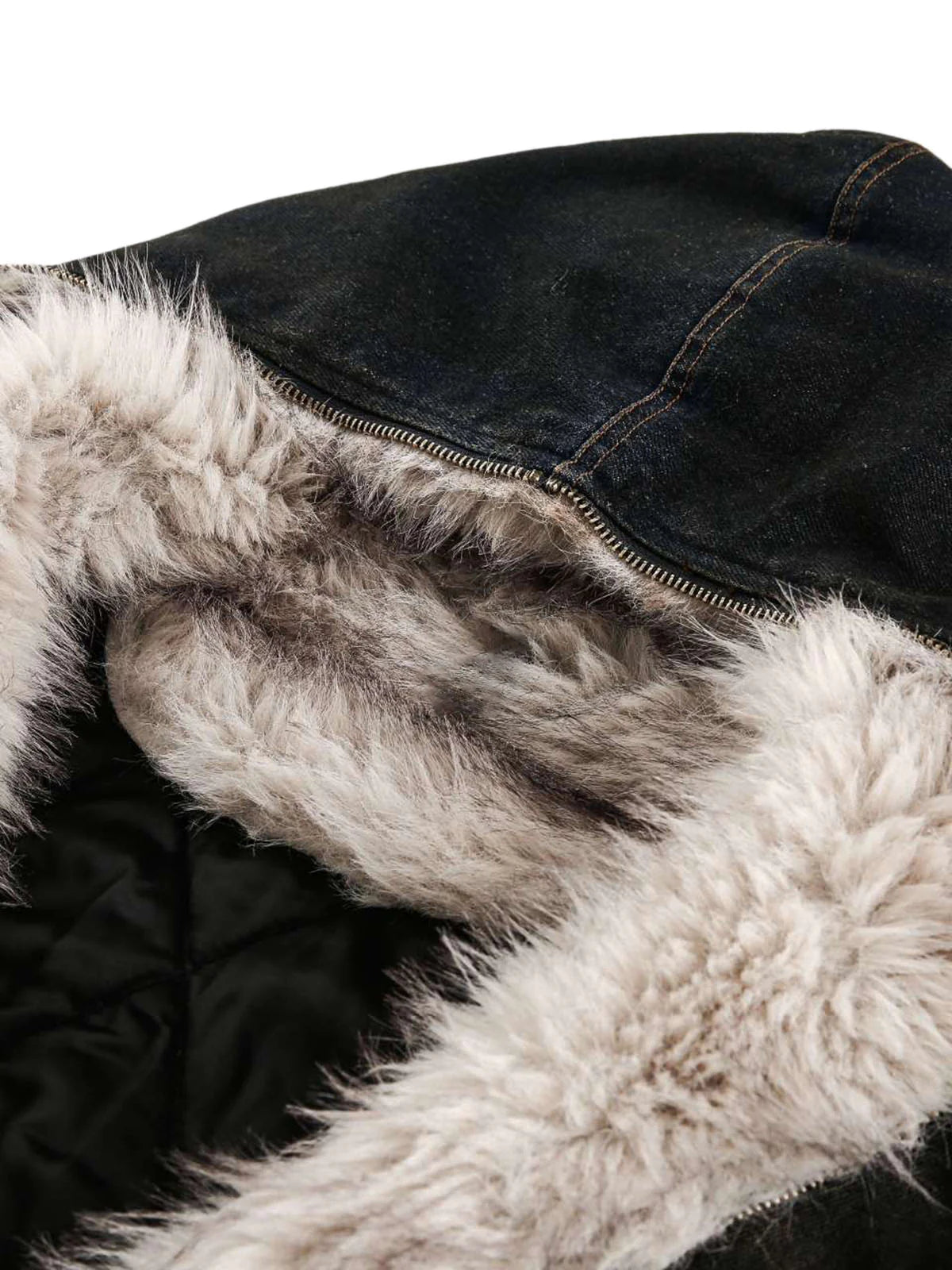 DAMNED CULT DENIM FUR JACKET - Damned Cult