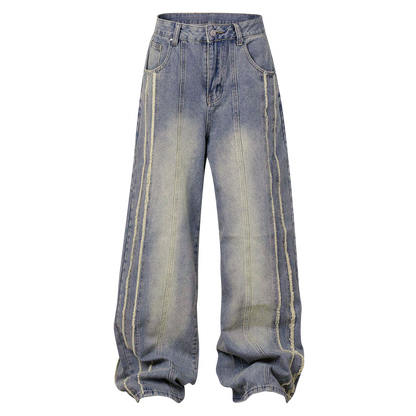 DAMNED CULT STRIPE PATCH JEANS - Damned Cult