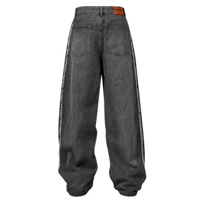 DAMNED CULT STRIPE PATCH JEANS - Damned Cult