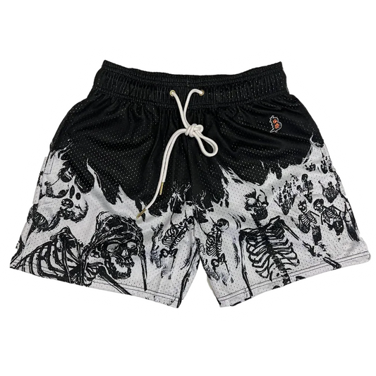 DAMNED CULT REBEL SKULL SHORTS