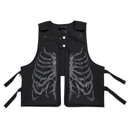DAMNED CULT SKELETON CARGO VEST - Damned Cult
