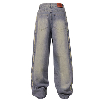 DAMNED CULT STRIPE PATCH JEANS - Damned Cult